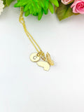 Gold Butterfly Charm Necklace, N2710A