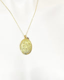 Gold Flower Locket Necklace, Best Christmas Gift for Mom, Grandmother, Great Grandma, Aunt, Keepsake Photo Frame Charm, N4873