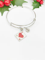 Ace of Heart Bracelet or Necklace, Poker Gifts, N31A