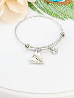 Paper Airplane Bracelet or Necklace, Birthday's Gifts, Personalized Gifts, N297-M