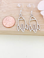 Rocket Earrings Birthday's Gifts, Stainless Steel Hook Earings, N2743A