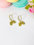 Gold Comedy Tragedy Drama Earrings N124A