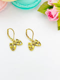 Gold Comedy Tragedy Drama Earrings N124A