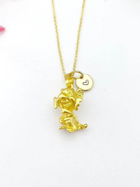 Gold Dragon Necklace Dragon Chinese Zodiac Signs, Birthday Gifts, Personalized Gifts, N5216