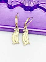 Gold Penguin Earrings Birthday Gift, N4858A