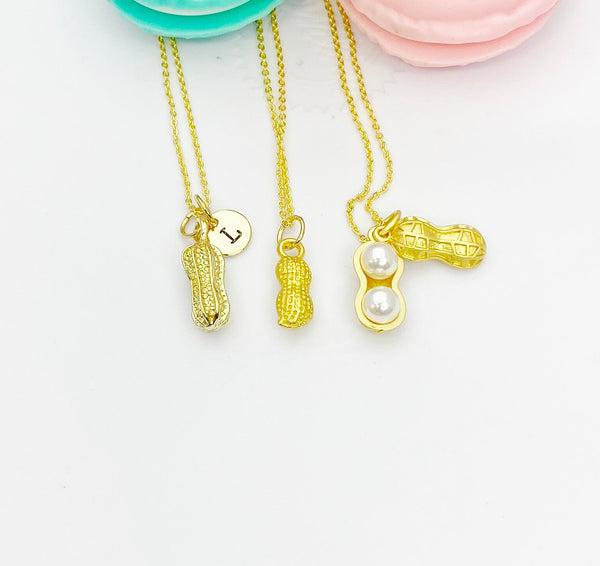Gold Peanut Necklace, Birthday Gifts, Personalized Customized Gifts, N5126A