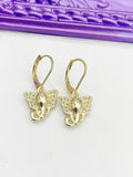 Gold Elephant Earrings Birthday Gift, N5219