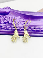 Gold Evil Eye Palm Earrings Birthday Gift, N5221
