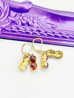 Gold Peanut Earrings Birthday Gift, NL429