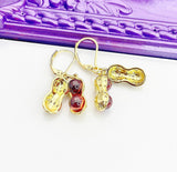 Gold Peanut Earrings Birthday Gift, NL429