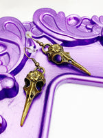 Raven Crow Bird Earrings Halloween Earrings, Birthday Gift, N975A