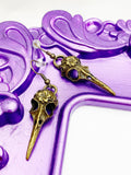 Raven Crow Bird Earrings Halloween Earrings, Birthday Gift, N975A