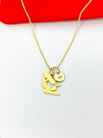 Microscope Necklace Gold Plated Stainless Steel  Birthday Gifts, Personalized Customized Gifts, N5227