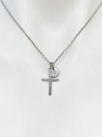 Cross Necklace, Stainless Steel Jewelry, Birthday Gifts, Personalized Customized Gifts, N5230