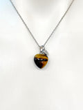 Tiger Eye Necklace Stainless Steel Gemstone Jewelry, Birthday Gifts, Personalized Customized Gifts, N5234