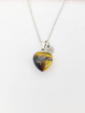 Tiger Eye Necklace Stainless Steel Gemstone Jewelry, Birthday Gifts, Personalized Customized Gifts, N5234