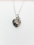 Rhodonite Necklace Natural Gemstone Jewelry, Birthday Gifts, Personalized Customized Gifts, N5238