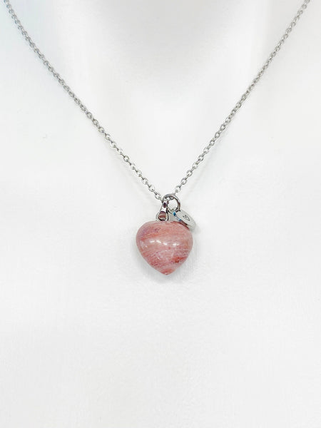 Natural Rhodochrosite Pendants Necklace, Natural Gemstone Jewelry, Birthday Gifts, Personalized Customized Gifts, N5242