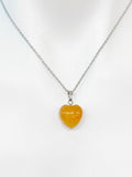 Natural Red Aventurine Heart Pendants Necklace Gemstone Jewelry, Birthday Gifts, Personalized Customized Gifts, N5248