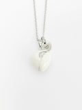 Natural Howlite Heart Pendants Necklace Gemstone Jewelry, Birthday Gifts, Personalized Customized Gifts, N5249