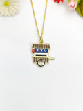 Gold Noodle Stall Charm Necklace Birthday Gifts, Personalized Customized Gifts, N5255