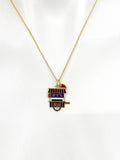 Gold Noodle Stall Charm Necklace Birthday Gifts, Personalized Customized Gifts, N5255