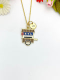 Gold Noodle Stall Charm Necklace Birthday Gifts, Personalized Customized Gifts, N5255