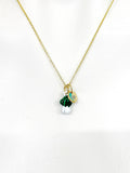 Gold Green Cabbage Vegi Charm Necklace, N5267