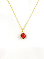 Gold Red Watermelon Charm Necklace Summer Fruit Foodie Jewelry Gift, Birthday Gifts, Personalized Customized Gifts, N5268