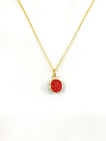 Gold Red Watermelon Charm Necklace Summer Fruit Foodie Jewelry Gift, Birthday Gifts, Personalized Customized Gifts, N5268