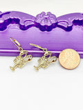Gold Lobster Earrings Birthday Gift, N4860A