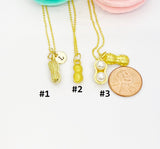 Gold Peanut Necklace, Birthday Gifts, Personalized Customized Gifts, N5126A