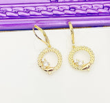 Gold Dolphin Earrings Hypoallergenic Earrings, Birthday Gift, N5218