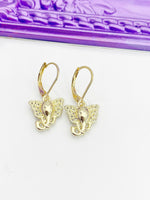 Gold Elephant Earrings Birthday Gift, N5219