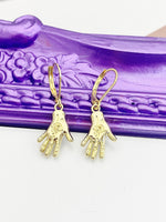 Gold Evil Eye Palm Earrings Birthday Gift, N5221