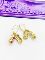 Gold Peanut Earrings Birthday Gift, NL429