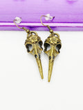 Raven Crow Bird Earrings Halloween Earrings, Birthday Gift, N975A
