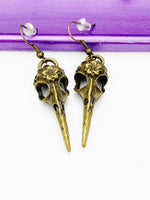 Raven Crow Bird Earrings Halloween Earrings, Birthday Gift, N975A