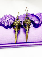 Raven Crow Bird Earrings Halloween Earrings, Birthday Gift, N975A