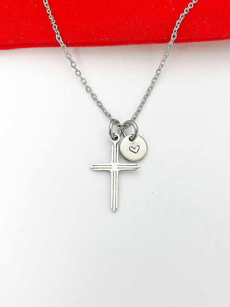 Cross Necklace, Stainless Steel Jewelry, Birthday Gifts, Personalized Customized Gifts, N5230