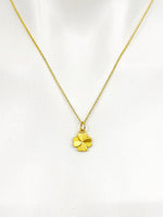 Gold Clover Charm Necklace Luck Gifts, Personalized Customized Gifts, N5272
