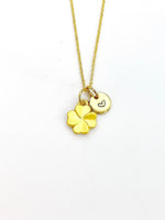 Gold Clover Charm Necklace Luck Gifts, Personalized Customized Gifts, N5272