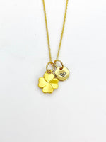 Gold Clover Charm Necklace Luck Gifts, Personalized Customized Gifts, N5272