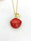 Gold Shell Locket Charm Necklace, N5277