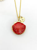 Gold Shell Locket Charm Necklace, N5277
