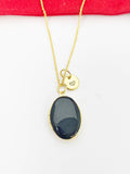 Gold Oval Small Locket Charm Necklace Birthday Teen Girl Gifts, Personalized Customized Gifts, N5279C