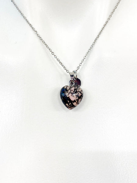 Rhodonite Necklace Natural Gemstone Jewelry, Birthday Gifts, Personalized Customized Gifts, N5238