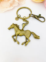 Bronze Horse Charm Keychain Personalize Customized Jewelry Gifts, N4653A