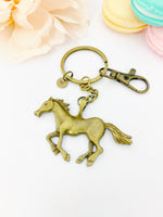 Bronze Horse Charm Keychain Personalize Customized Jewelry Gifts, N4653A