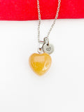 Natural Red Aventurine Heart Pendants Necklace Gemstone Jewelry, Birthday Gifts, Personalized Customized Gifts, N5248